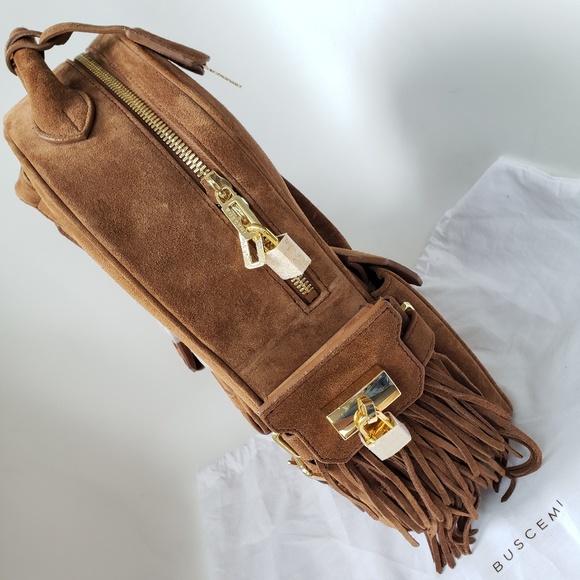 BUSCEMI Phd Mid Size Suede Leather Birkin backpack - Picture 4 of 8